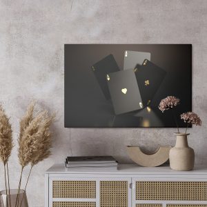 Peinture sur toile Cartes Avec Des Marques D'or – Image 3