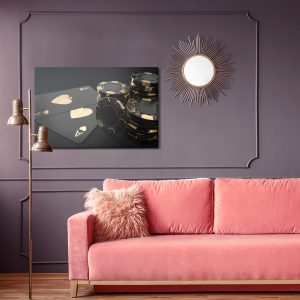 Peinture sur toile Jetons Noirs – Image 4