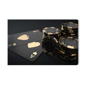 Peinture sur toile Jetons Noirs – Image 2