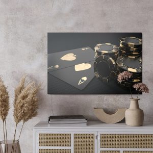 Peinture sur toile Jetons Noirs – Image 3