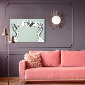 Peinture sur toile Mains Féminines Avec Des Cartes À Jouer – Image 4