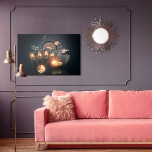 Peinture sur toile Cartes De Poker Noires – Image 4