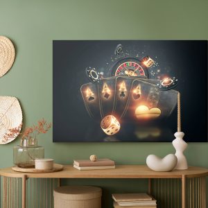 Peinture sur toile Cartes De Poker Noires – Image 5