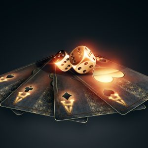 Peinture sur toile Cartes De Poker Noires – Image 1
