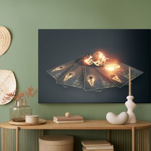Peinture sur toile Cartes De Poker Noires – Image 5