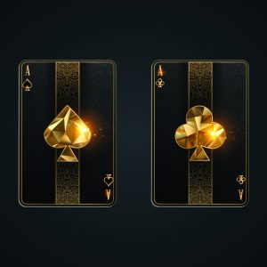 Peinture sur toile Cartes De Poker Noires – Image 1
