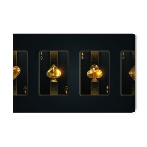 Peinture sur toile Cartes De Poker Noires – Image 2