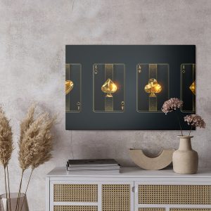 Peinture sur toile Cartes De Poker Noires – Image 3