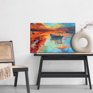 Peinture sur toile Bateaux Peints En Mer – Image 6