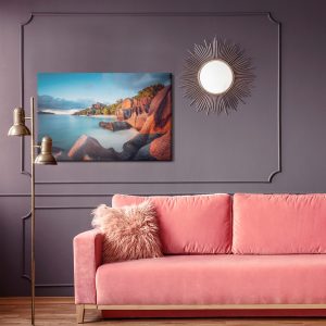 Peinture sur toile Plage Anse Source D'argent – Image 4