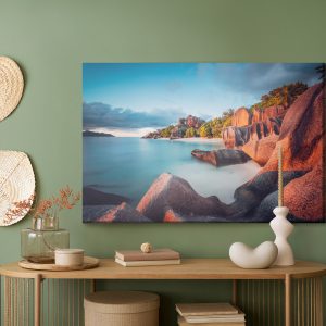 Peinture sur toile Plage Anse Source D'argent – Image 5
