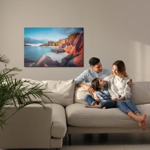 Peinture sur toile Plage Anse Source D'argent – Image 7