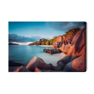 Peinture sur toile Plage Anse Source D'argent – Image 2