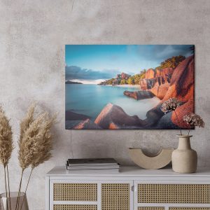 Peinture sur toile Plage Anse Source D'argent – Image 3