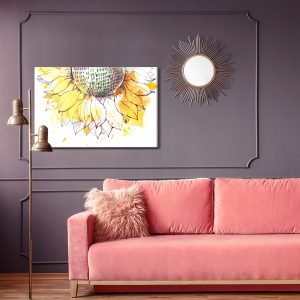 Peinture sur toile Tournesol Avec Le Code Zéro-Un – Image 4