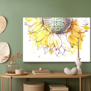 Peinture sur toile Tournesol Avec Le Code Zéro-Un – Image 5