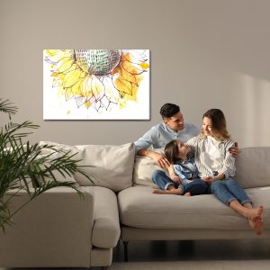 Peinture sur toile Tournesol Avec Le Code Zéro-Un – Image 7