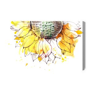 Peinture sur toile Tournesol Avec Le Code Zéro-Un – Image 2
