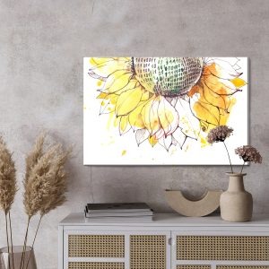 Peinture sur toile Tournesol Avec Le Code Zéro-Un – Image 3