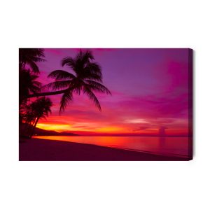 Peinture sur toile Mer Au Coucher Du Soleil – Image 2
