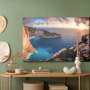 Peinture sur toile Coucher De Soleil En Grèce – Image 5
