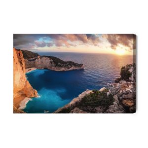 Peinture sur toile Coucher De Soleil En Grèce – Image 2