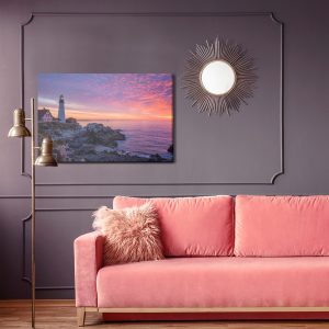 Peinture sur toile Coucher De Soleil Sur L'océan – Image 4