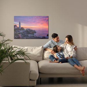 Peinture sur toile Coucher De Soleil Sur L'océan – Image 7