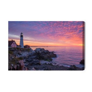 Peinture sur toile Coucher De Soleil Sur L'océan – Image 2
