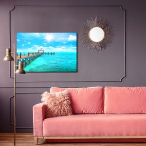 Peinture sur toile Une Jetée Dans La Mer Des Caraïbes – Image 4