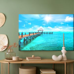 Peinture sur toile Une Jetée Dans La Mer Des Caraïbes – Image 5