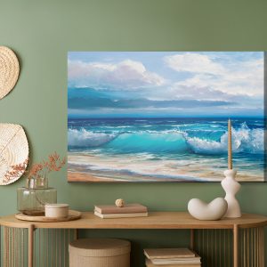 Peinture sur toile Vagues De La Mer Peintes – Image 5