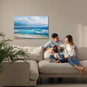 Peinture sur toile Vagues De La Mer Peintes – Image 7