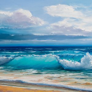 Peinture sur toile Vagues De La Mer Peintes – Image 1