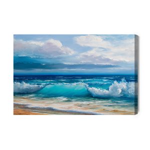 Peinture sur toile Vagues De La Mer Peintes – Image 2