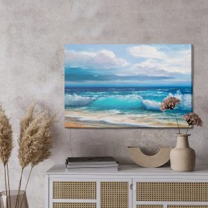 Peinture sur toile Vagues De La Mer Peintes – Image 3