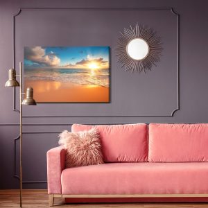 Peinture sur toile Coucher De Soleil Sur La Plage – Image 4