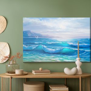Peinture sur toile Horizon De Mer Peint – Image 5
