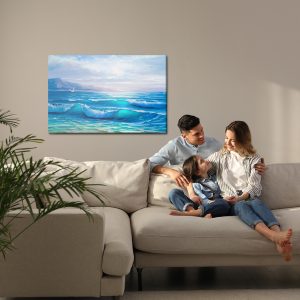 Peinture sur toile Horizon De Mer Peint – Image 7