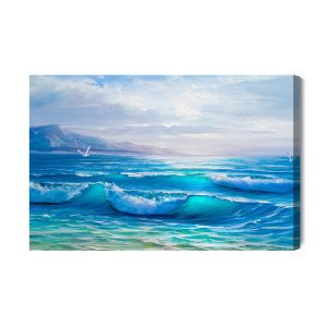 Peinture sur toile Horizon De Mer Peint – Image 2