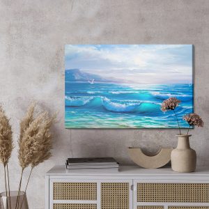 Peinture sur toile Horizon De Mer Peint – Image 3