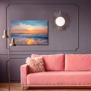 Peinture sur toile Beau Lever De Soleil Sur La Mer – Image 4
