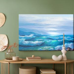 Peinture sur toile Vagues De La Mer Agitée – Image 5
