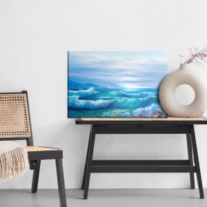 Peinture sur toile Vagues De La Mer Agitée – Image 6