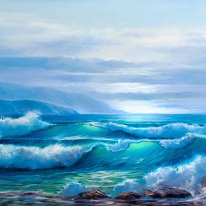 Peinture sur toile Vagues De La Mer Agitée – Image 1