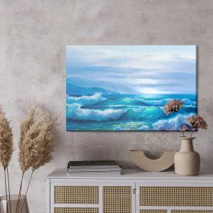 Peinture sur toile Vagues De La Mer Agitée – Image 3