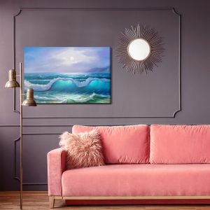 Peinture sur toile Marée Peinte Au Bord De La Mer – Image 4