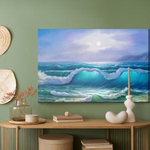Peinture sur toile Marée Peinte Au Bord De La Mer – Image 5