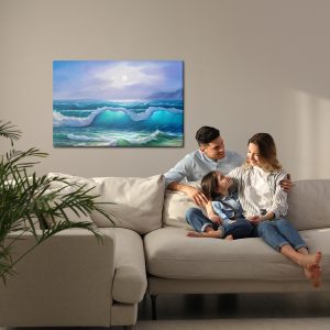Peinture sur toile Marée Peinte Au Bord De La Mer – Image 7