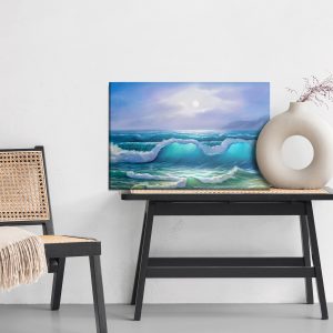 Peinture sur toile Marée Peinte Au Bord De La Mer – Image 6